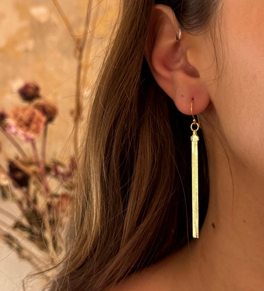 Snake earchain / gold plated