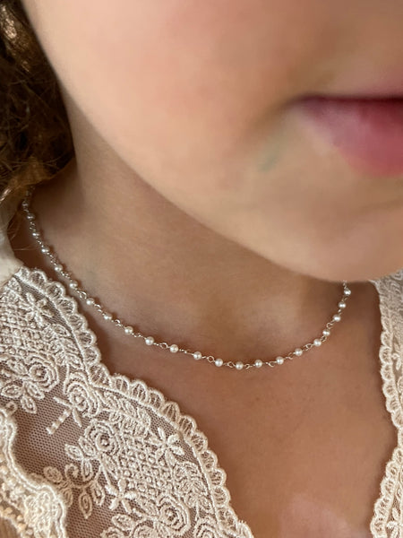 ‚Pearl‚ rosary chain | 925 silver