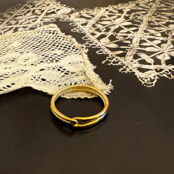 ‚Marina‘ knot ring / 925 silver gold plated