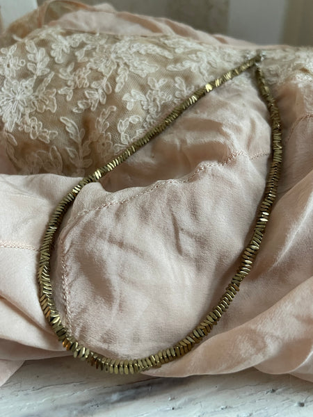 ‚Pyrite’faceted stone| choker necklace