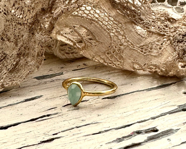 Amazonite laia’ ring | gold-plated