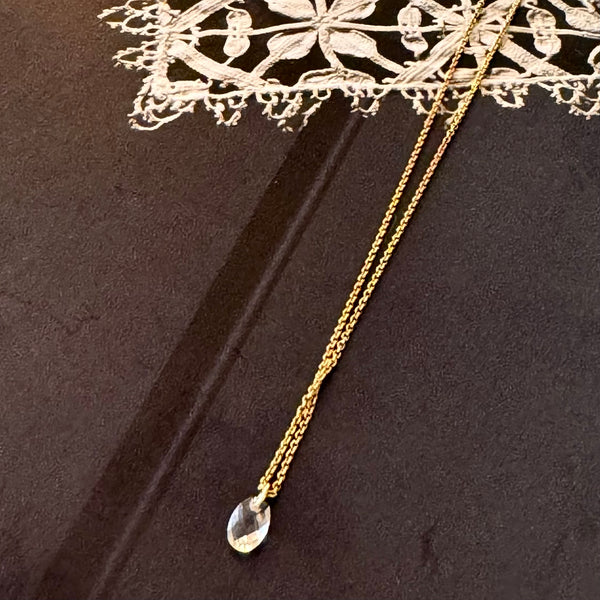 Citrine | stone pendant necklace | gold-plated
