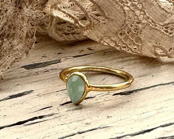 Amazonite laia’ ring | gold-plated