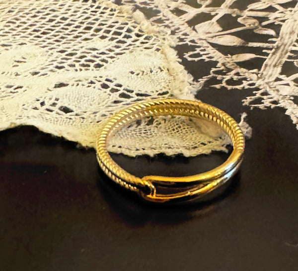 ‚Marina‘ knot ring / 925 silver gold plated