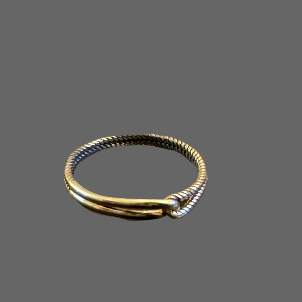 ‚Marina‘ knot ring / 925 silver gold plated