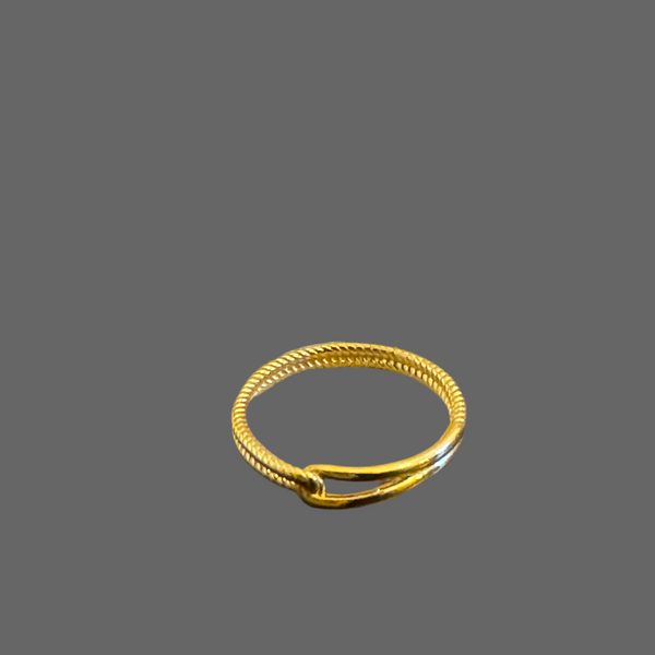 ‚Marina‘ knot ring / 925 silver gold plated