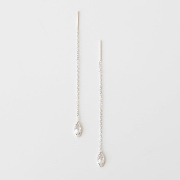‚Indra‘ chain drop earring / crystal