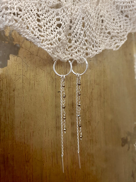 'Lena' hoops | 925 Silver | onyx
