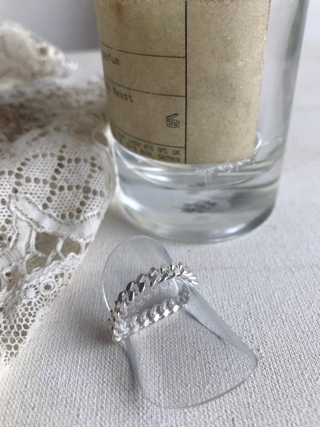 "Aaron’’ chain ring | Silver 925 -gold-aged