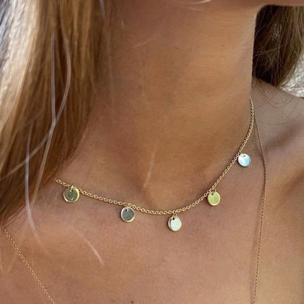 multi coin necklace |