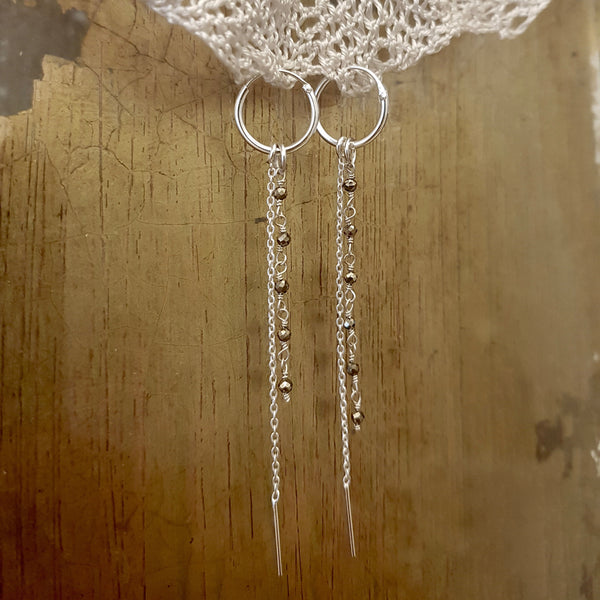 „Lena“ hoops | 925 Silver-  gold  plated