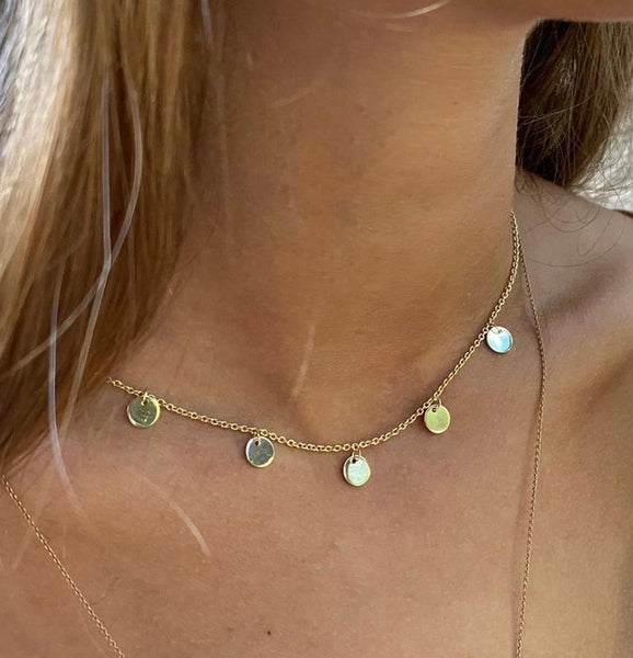 multi coin necklace |