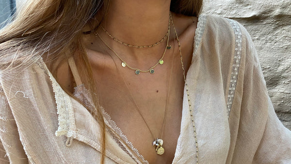 multi coin necklace |