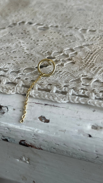 hoop and chain earstuds | 925 silver