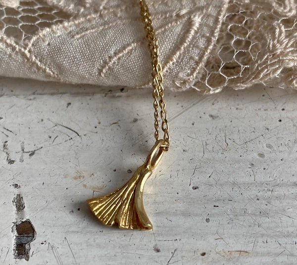Gingko leaf necklace | silver 925