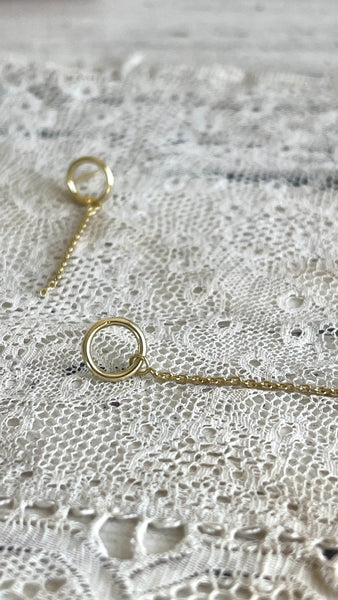 hoop and chain earstuds | 925 silver