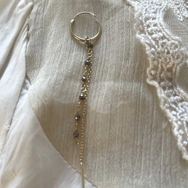„Lena“ hoops | 925 Silver-  gold  plated