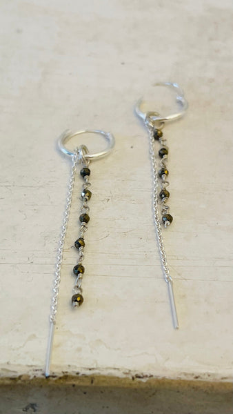 „Lena“ hoops | 925 Silver-  gold  plated