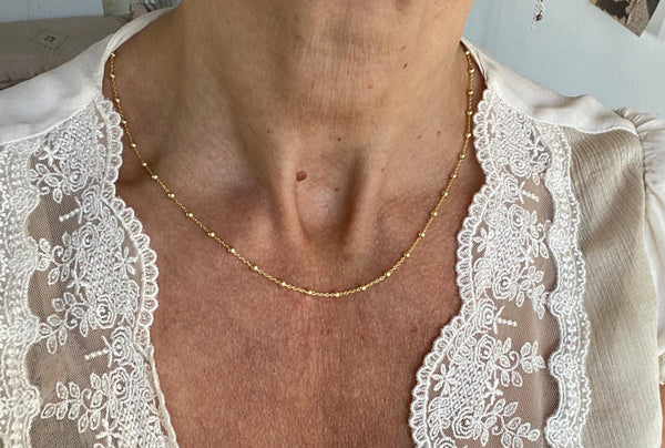 'rosario' necklace |gold plated