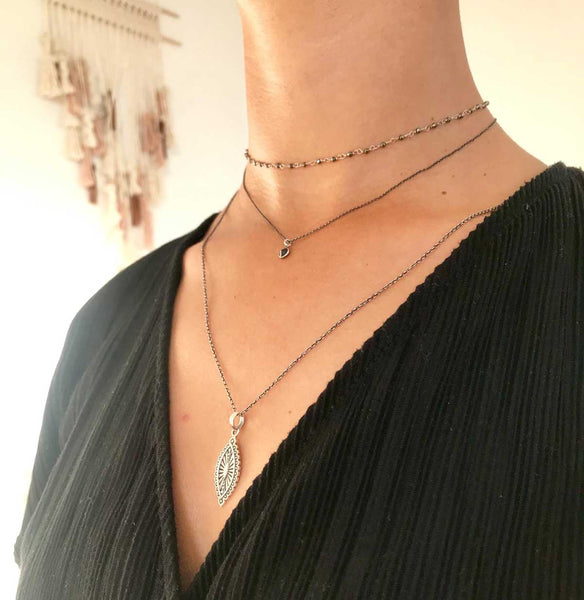 "Pyrite" Rosary choker | 925 Silver